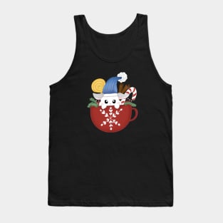 Claude in the christmas mug _ Bunniesmee Christmas Edition Tank Top